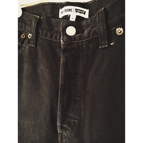 Re/Done High Rise Crop Black - Picture 2 of 6